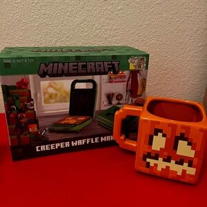 Minecraft Creeper Waffle Maker Officially Licensed Breakfast Minecraft Pumpkin